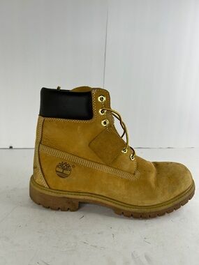 Timberland Wheat Nubuck Men's Work Boot with Black Collar